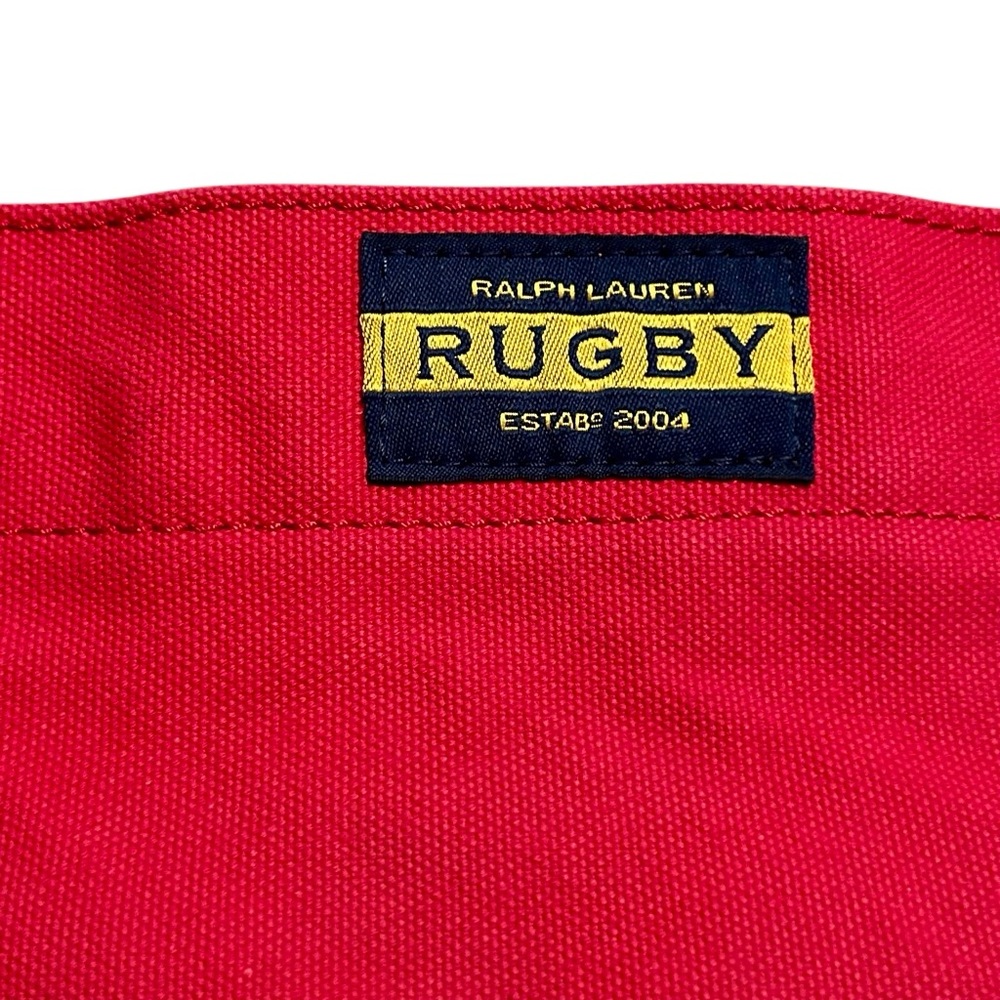 Ralph Lauren Rugby Tote Red Large Canvas Bag Beach Embroidered 90s Y2K Rare - Picture 4 of 12